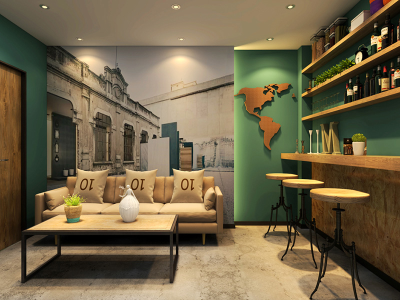 杭州姿慕美發(fā)歐美風裝修設(shè)計案例